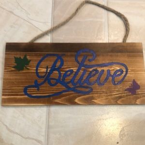 Wooden sign
